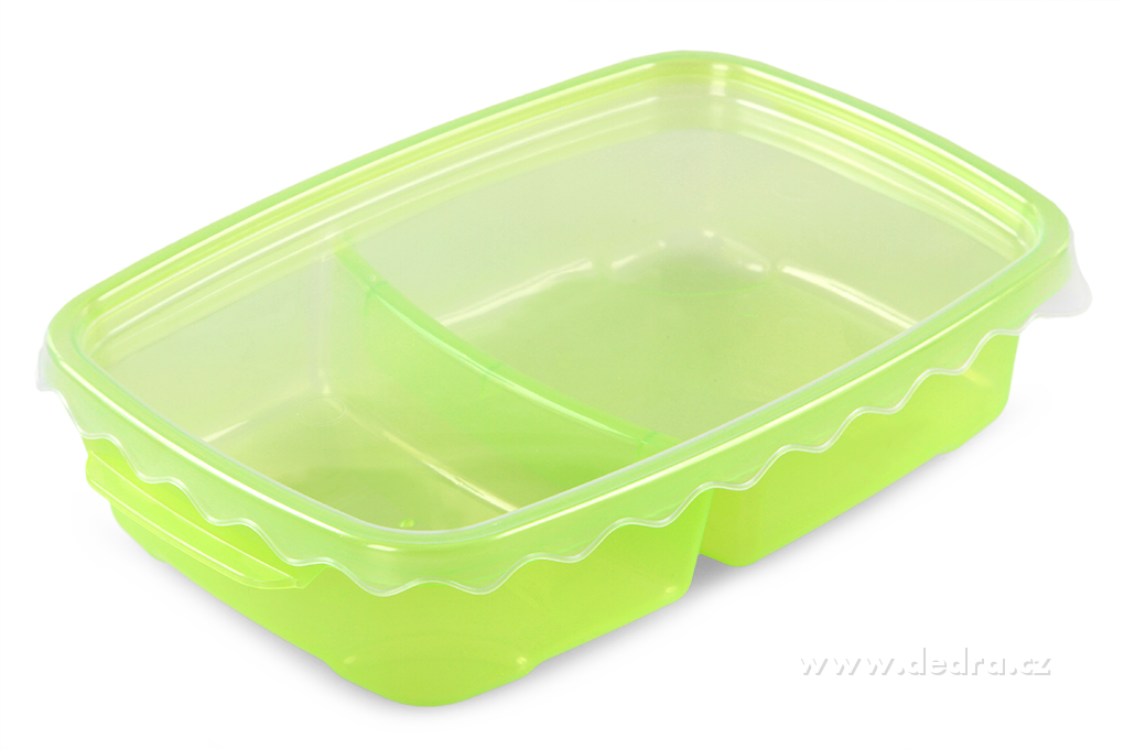 DUOBOX ételtartó doboz 500 + 300 ml - zöld