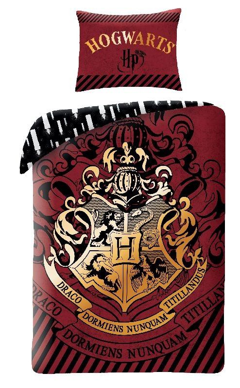 Harry Potter Hogwarts burgundi ágyneműhuzat 140x200 cm