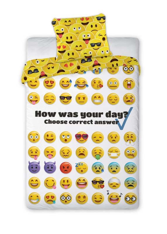 Emoji ágyneműhuzat 140x200 cm