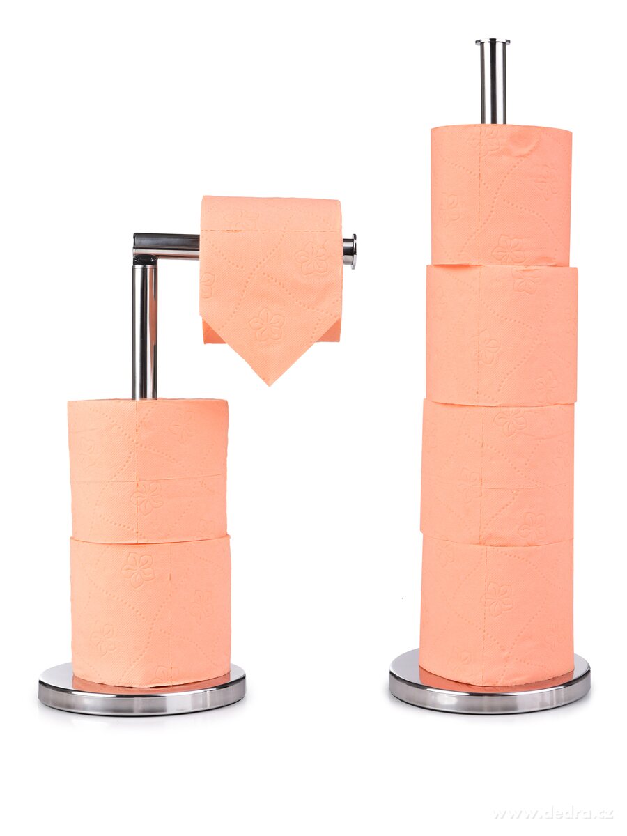 GoEco Rozsdamentes acél WC kefe és WC papír tartó állvány