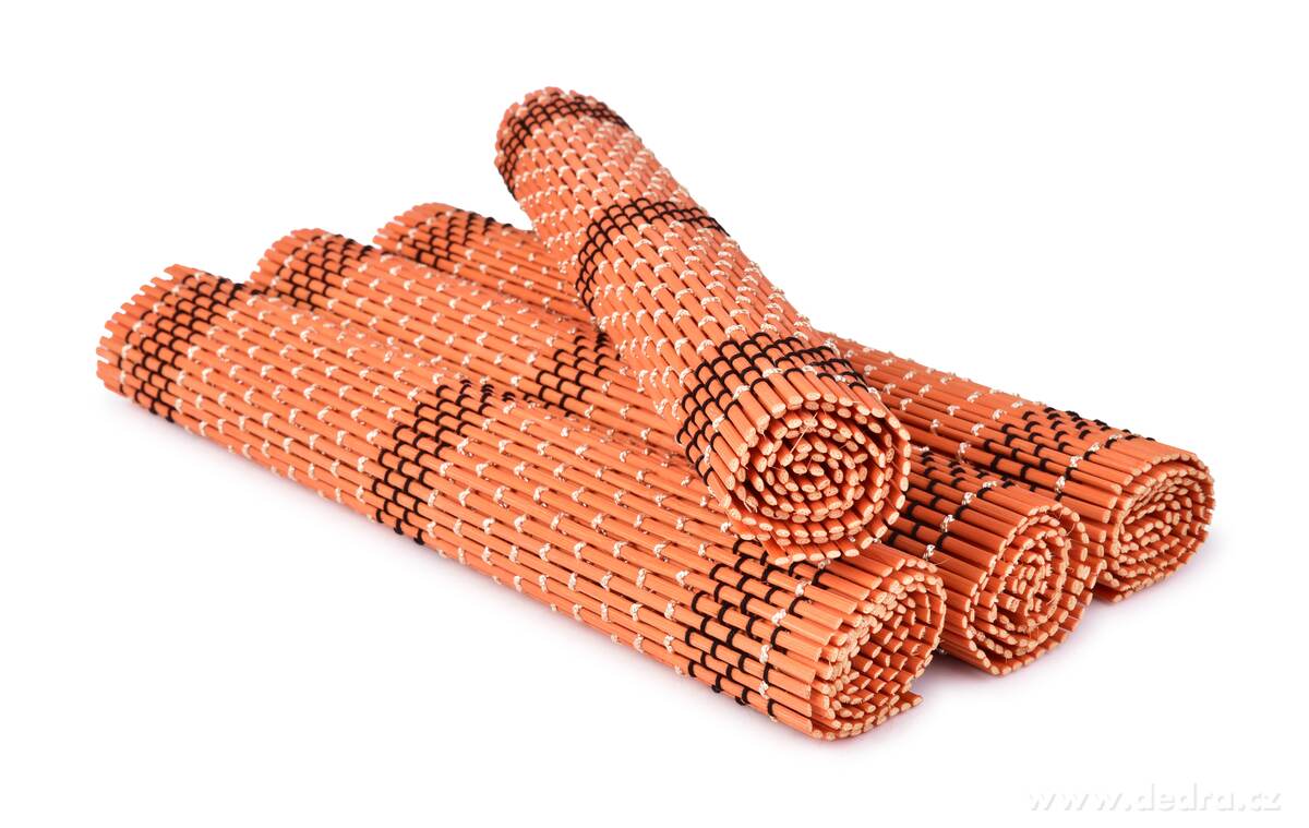 GoEco bambusz tányéralátét 4 darab 44x30 cm - Narancssárga