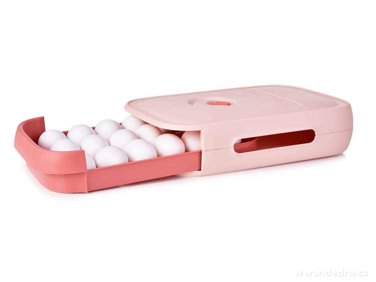 Tojástartó box, tojástároló 18 darab tojásra - Rózsaszín