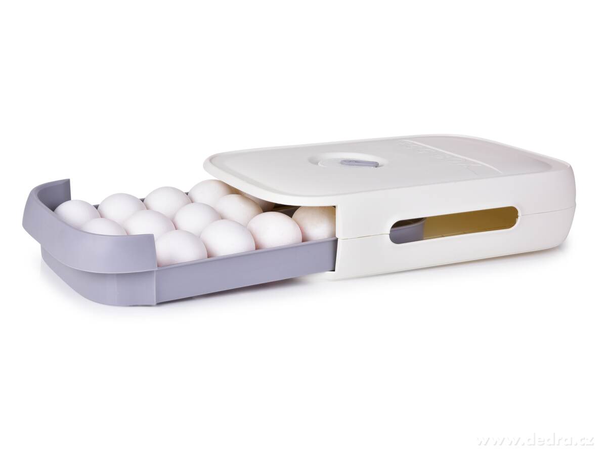 Tojástartó box, tojástároló 18 darab tojásra - Fehér