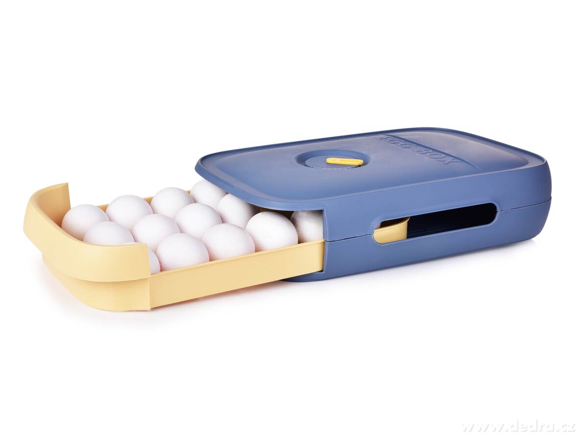 Tojástartó box, tojástároló 18 darab tojásra - Szürkéskék