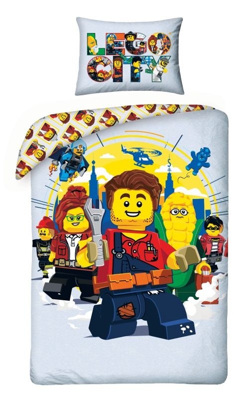 Lego City grey ágyneműhuzat 140x200 cm