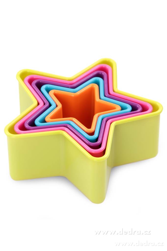Műanyag kiszúró forma 5 darab - Csillag