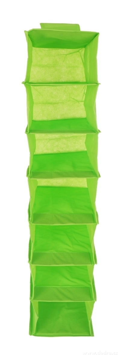 Függő ruhatároló 7 rekeszes kicsi - zöld