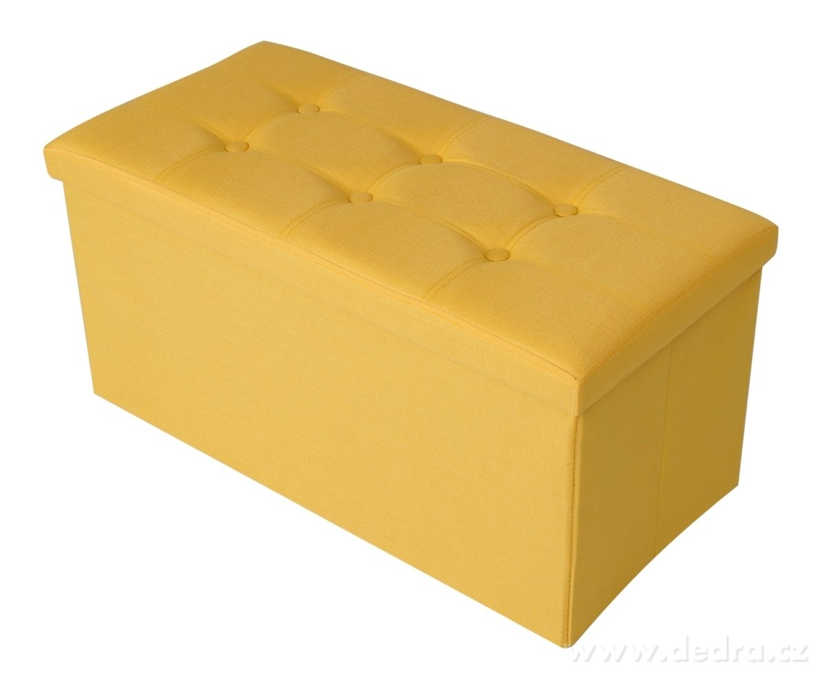 Puff ülőke tárolóval összecsukható XL - sárga