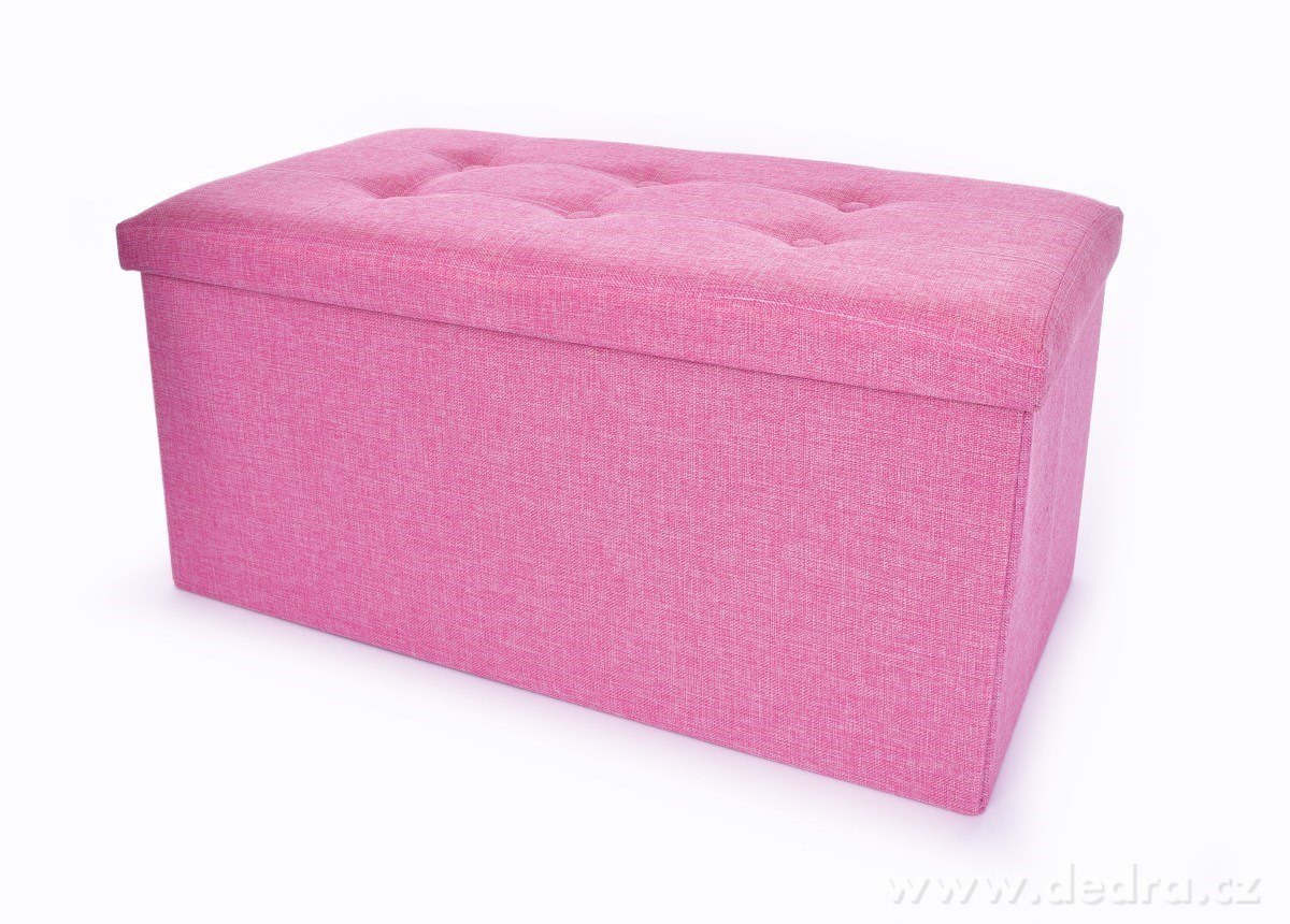 Puff ülőke tárolóval összecsukható XL - rózsaszín