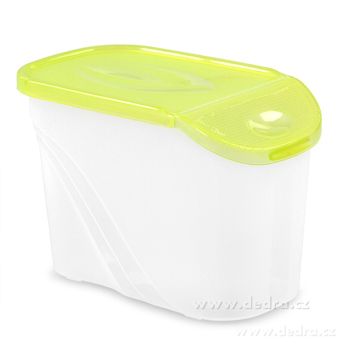 Élelmiszer tároló doboz adagoló nyílással 0,75 l - zöld