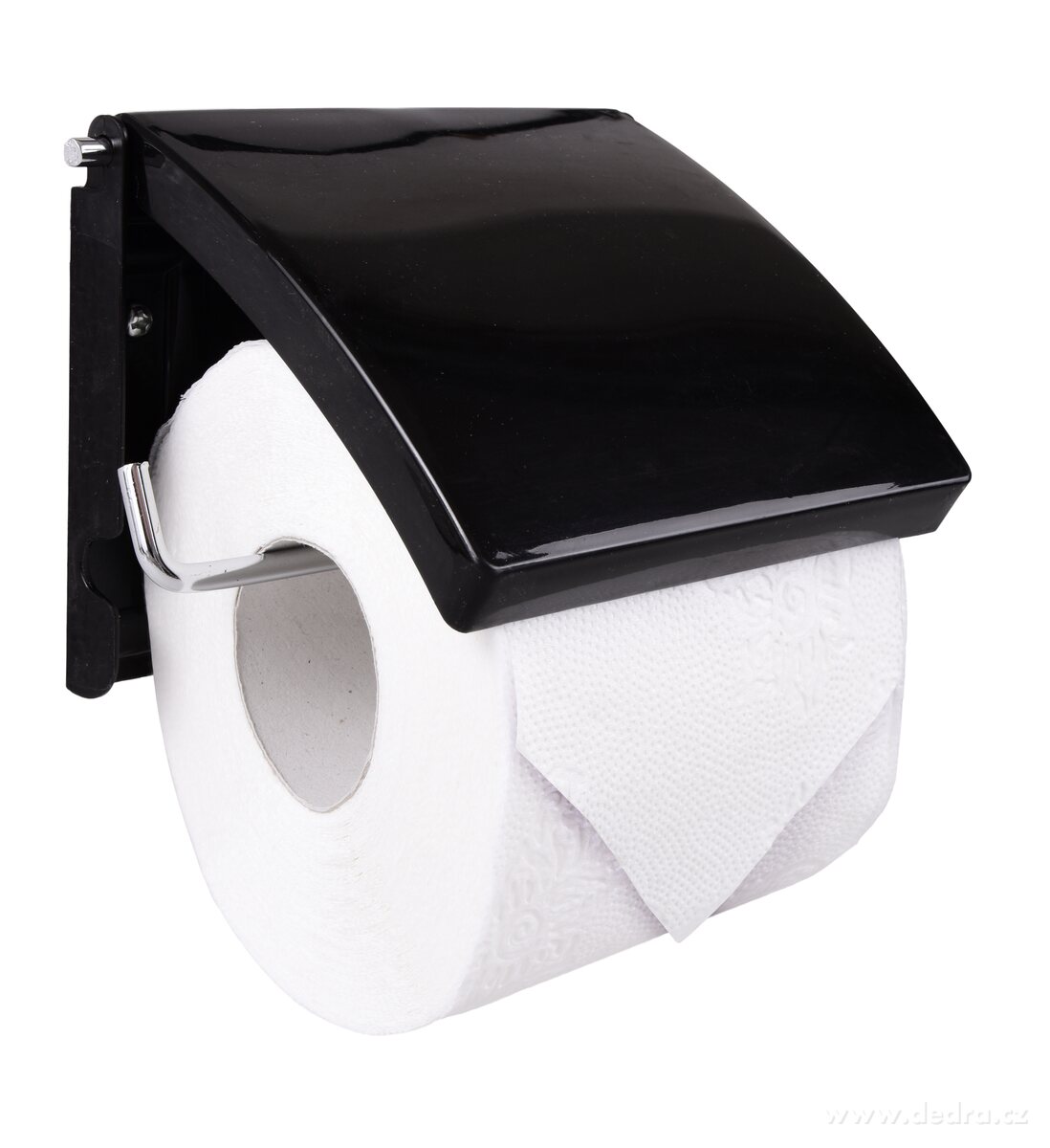 WC papír tartó - fekete