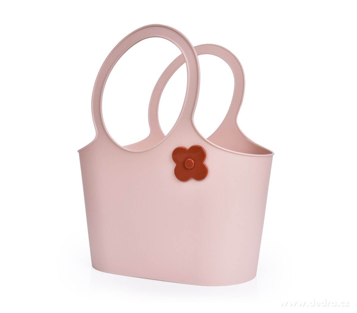 FLOWER Műanyag táska 5 l - pasztel rózsaszín