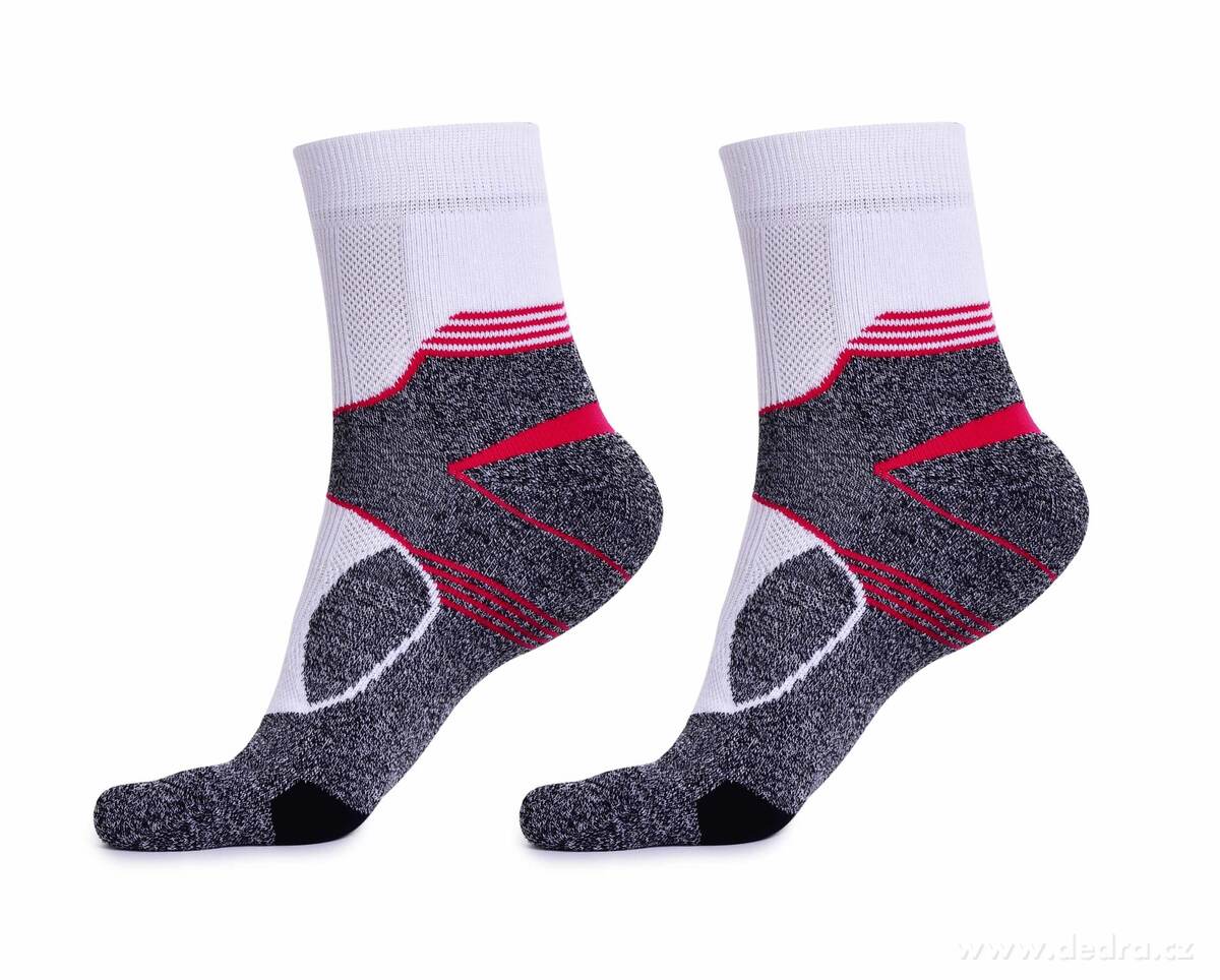 CoolMax funkcionális sport zokni 37-41  szürke/fehér/piros