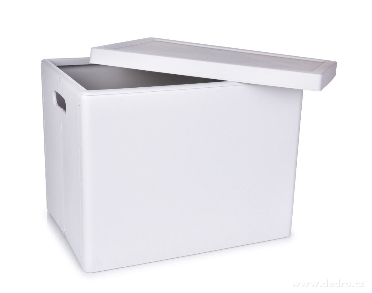 Műanyag tároló doboz tetővel - fehér