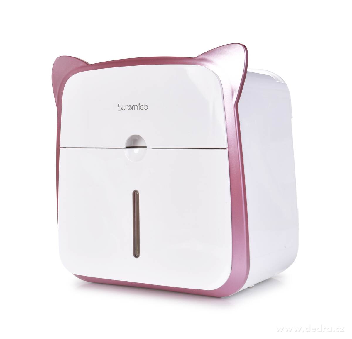 WC papír tartó faliszekrény fiókkal és telefon tartóval - rózsaszín füles