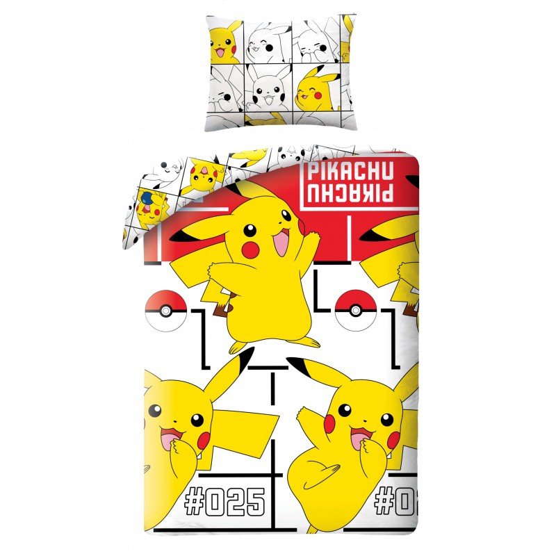 Pokémon Pikachu Happy ágyneműhuzat 140 x 200 cm