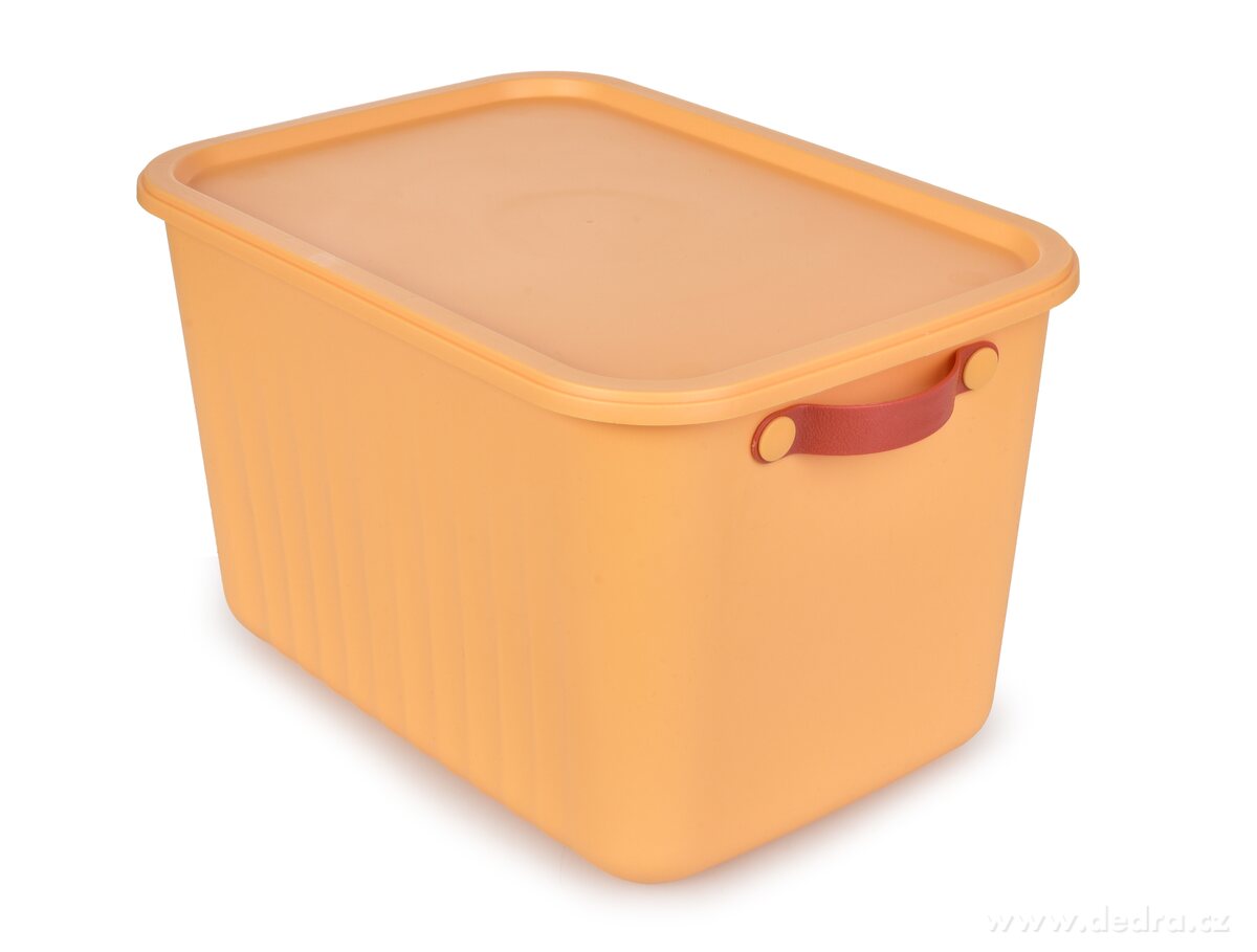 Műanyag tároló doboz tetővel 14 l - Narancssárga