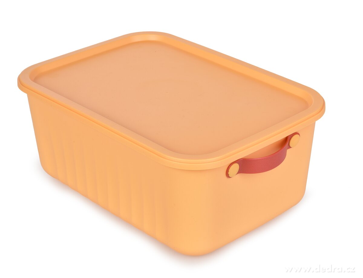 Műanyag tároló doboz tetővel 9 l - Narancssárga