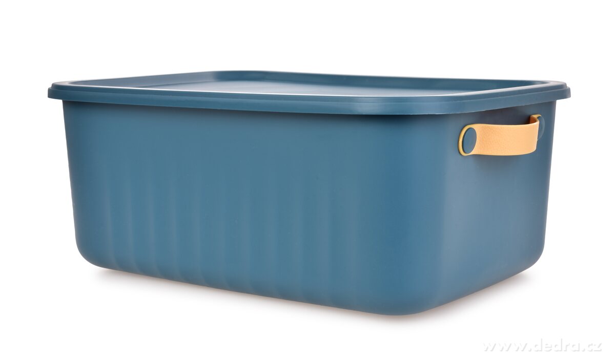 Műanyag tároló doboz tetővel 9 l - Kék