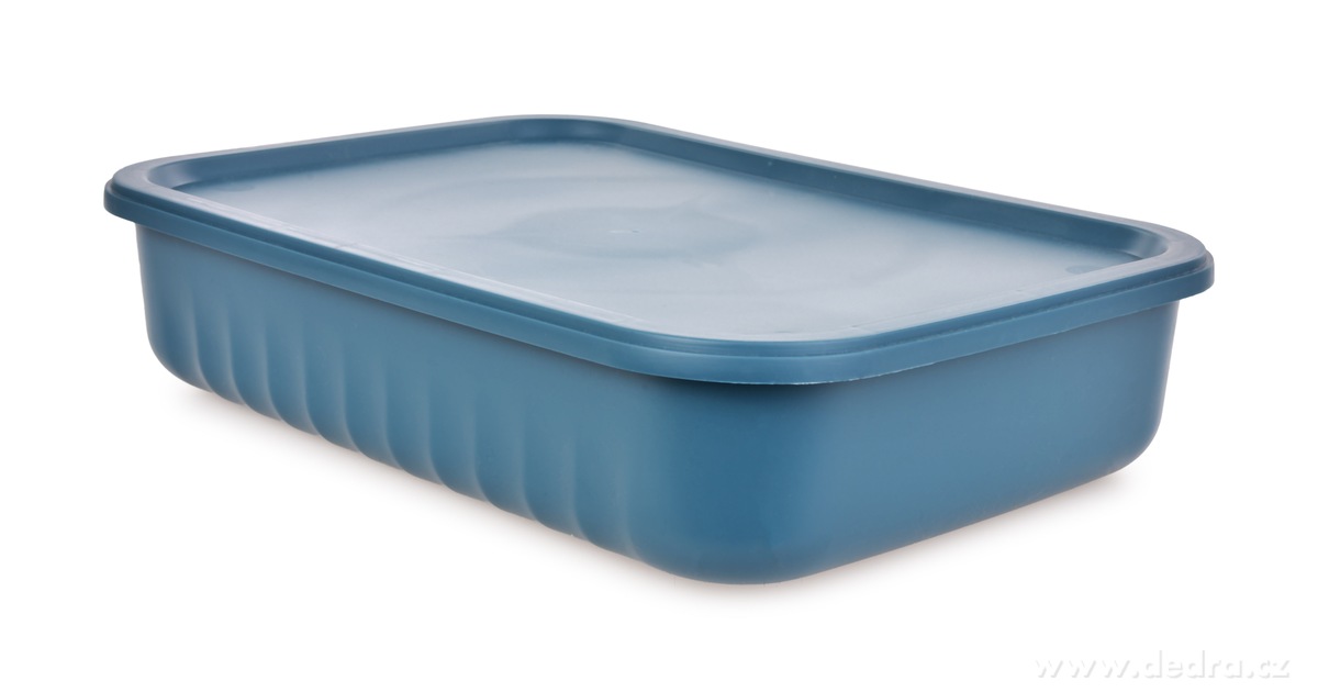 Műanyag tároló doboz tetővel 5 l - Kék