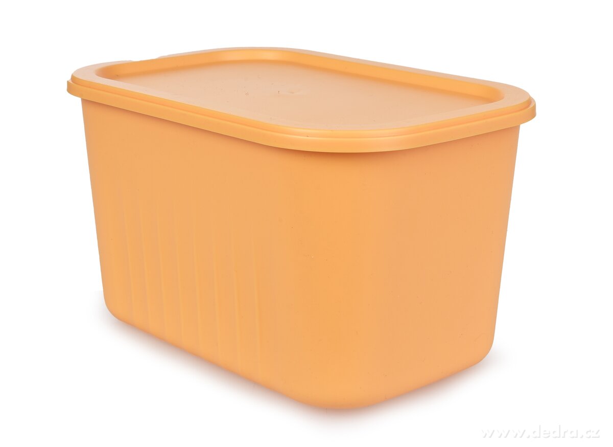 Műanyag tároló doboz tetővel 4 l - Narancssárga