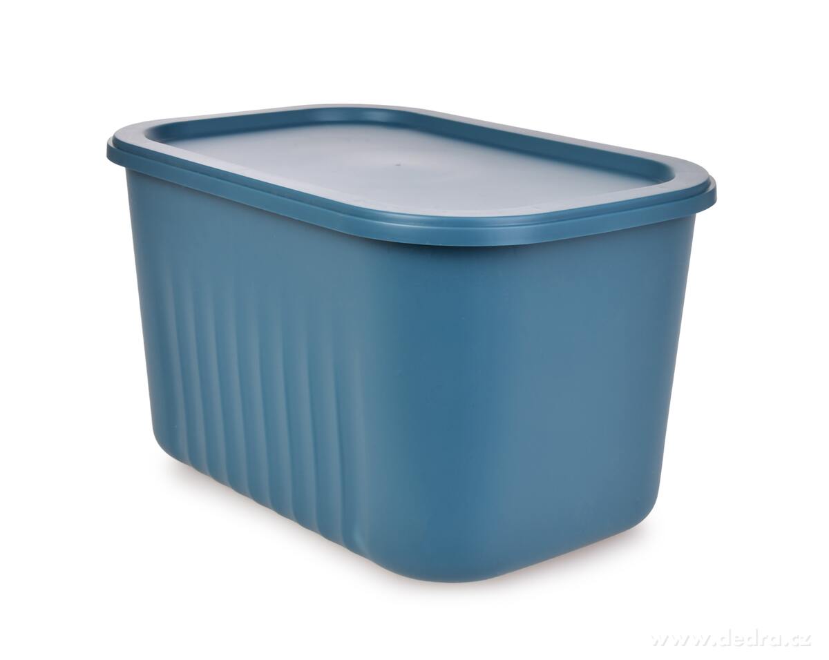 Műanyag tároló doboz tetővel 4 l - Kék