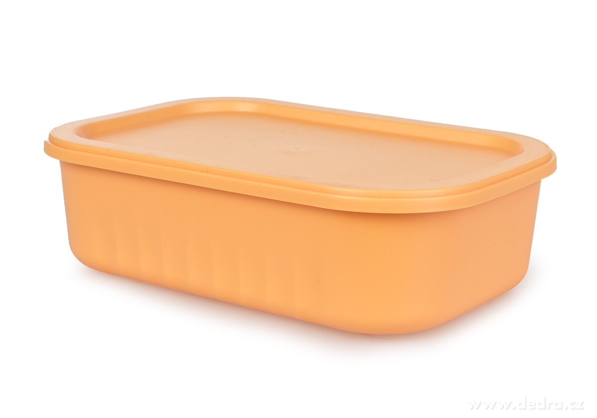 Műanyag tároló doboz tetővel 2 l - Narancssárga