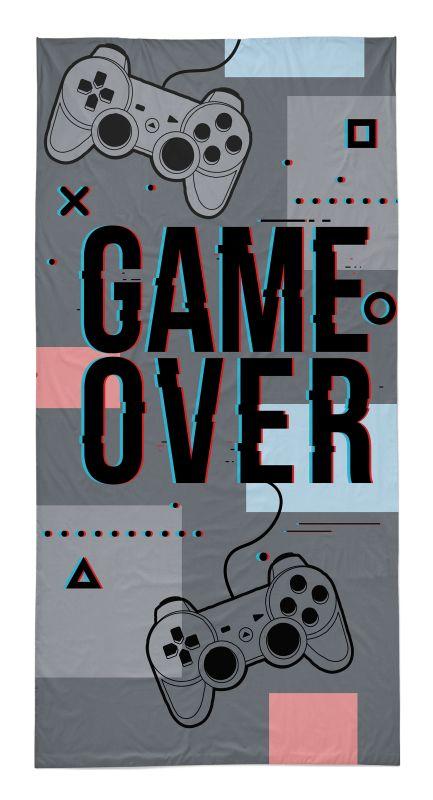 Game Over grey törölköző 70x140 cm
