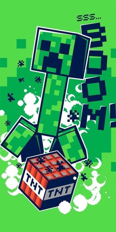 Minecraft Boom törölköző 70x140 cm