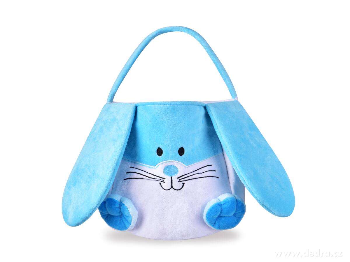 Nagy húsvéti textil táska nyuszifüllel - Kék