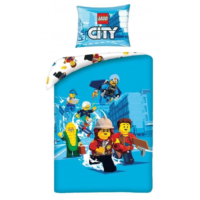 Lego City blue ágyneműhuzat 140x200 cm