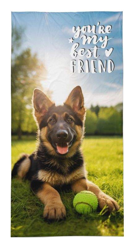 Best Friend kutyusos törölköző 70x140 cm