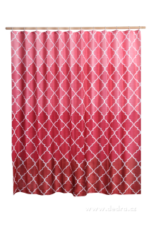 Zuhanyfüggöny piros-rózsaszín